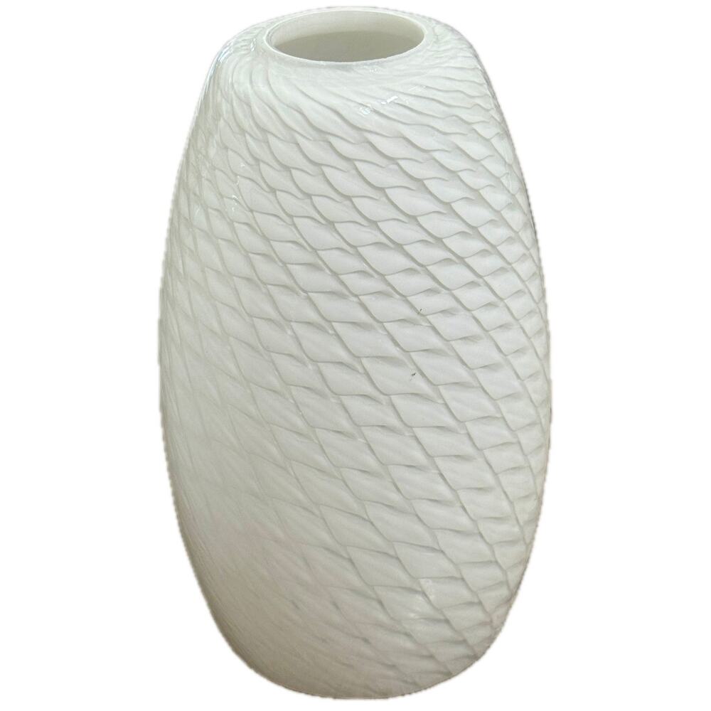 Glass Shade Pendant Lamp White Swirl Textured 1.75" Top Opening 8" Tall - 1 or 2